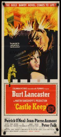 7c509 CASTLE KEEP Aust daybill '69 Burt Lancaster & sexy Astrid Heeren in World War II!