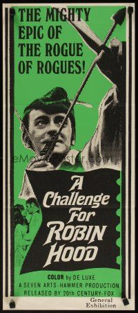 7c511 CHALLENGE FOR ROBIN HOOD Aust daybill '67 Hammer, rogue of rogues & his mighty outlaw band!