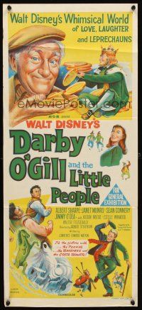 7c531 DARBY O'GILL & THE LITTLE PEOPLE Aust daybill '59 Disney, Sean Connery, leprechaun magic!