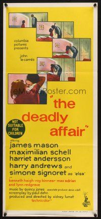 7c537 DEADLY AFFAIR Aust daybill '67 James Mason, Max Schell, Harriet Andersson!