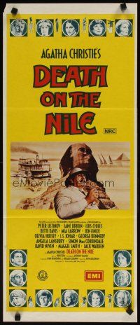 7c538 DEATH ON THE NILE Aust daybill '78 Peter Ustinov, Agatha Christie, different Sphinx image!