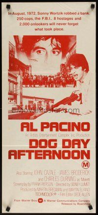 7c553 DOG DAY AFTERNOON Aust daybill '75 Al Pacino, Sidney Lumet bank robbery crime classic!