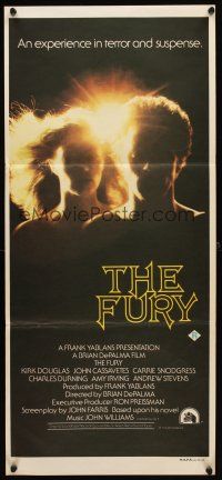 7c597 FURY Aust daybill '78 Brian De Palma, Kirk Douglas, an experience in terror & suspense!