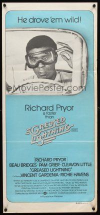 7c616 GREASED LIGHTNING Aust daybill '77 great image of wacky race car driver Richard Pryor!