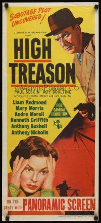 7c636 HIGH TREASON Aust daybill '52 Roy Boulting's brilliant Communist spy thriller!