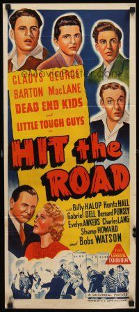 7c639 HIT THE ROAD Aust daybill '41 Barton MacLane, Huntz Hall & Dead End Kids!