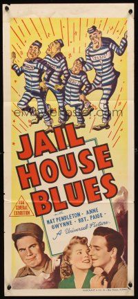 7c668 JAIL HOUSE BLUES Aust daybill '41 Nat Pendleton, Anne Gwynne, Paige, wacky art of prisoners!