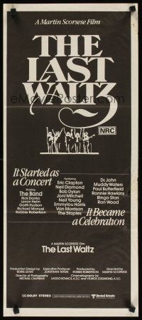 7c684 LAST WALTZ Aust daybill '78 Martin Scorsese, a rock concert that became a celebration!
