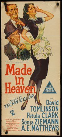 7c711 MADE IN HEAVEN Aust daybill '52 sexy Petula Clark plays a glamorous foreign maid!