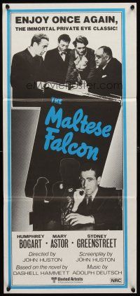 7c714 MALTESE FALCON Aust daybill R80s Humphrey Bogart, Peter Lorre, directed by John Huston!