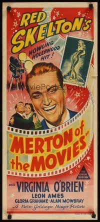 7c732 MERTON OF THE MOVIES Aust daybill '47 Red Skelton's howling hit about Hollywood!