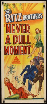 7c749 NEVER A DULL MOMENT Aust daybill '43 Ritz Brothers, Frances Langford, Mary Beth Hughes!