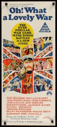 7c758 OH WHAT A LOVELY WAR Aust daybill '69 Richard Attenborough's wacky World War II musical!