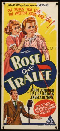 7c828 ROSE OF TRALEE Aust daybill '42 great stone litho, the sweetest story ever told!