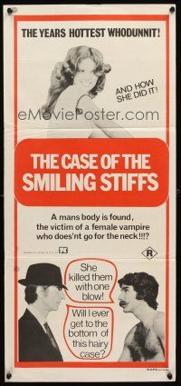 7c841 CASE OF THE FULL MOON MURDERS Aust daybill '75 The Case of the Smiling Stiffs, Harry Reems!