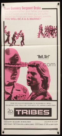 7c937 TRIBES Aust daybill '71 Jan-Michael Vincent is wanted by the United States Marines!