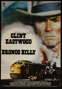 7c253 BRONCO BILLY German '80 Clint Eastwood directs & stars, different train image!
