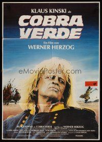 7c259 COBRA VERDE German '87 Werner Herzog, c/u of Klaus Kinski as most feared African bandit!