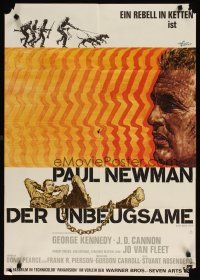 7c262 COOL HAND LUKE German '67 great different art of Paul Newman by Rolf Goetze!