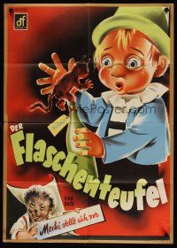 7c268 DER FLASCHENTEUFEL kraftbacked Austrian '40s Diehl Brothers, artwork of puppet characters!