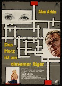 7c287 HEART IS A LONELY HUNTER German '68 Alan Arkin in a sensitive story of innocence lost!