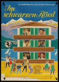 7c297 IM SCHWARZEN ROSSL German '61 wonderful artwork & images from Austrian musical!