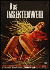 7c301 INSECT WOMAN German '64 Hans Braun artwork of sexy woman rolling in hay!