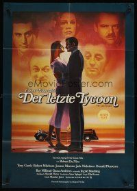 7c312 LAST TYCOON German '76 Robert De Niro, Jeanne Moreau, Landi artwork!