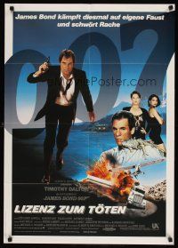 7c316 LICENCE TO KILL German '89 Timothy Dalton as James Bond, he's out for revenge!