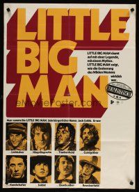 7c317 LITTLE BIG MAN orange title style German '71 Dustin Hoffman as most neglected hero!