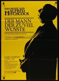 7c323 MAN WHO KNEW TOO MUCH German R83 James Stewart & Doris Day, directed by Alfred Hitchcock!