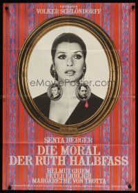 7c333 MORALS OF RUTH HALBFASS German '72 cool portrait image of pretty Senta Berger!