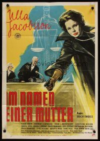 7c335 MOTHER'S REVENGE kraftbacked German '60 Im Namen einer Mutter, dramatic art of courtroom!