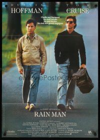 7c351 RAIN MAN German '88 Tom Cruise & autistic Dustin Hoffman, directed by Barry Levinson!