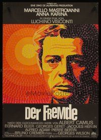 7c370 STRANGER German '68 Luchino Visconti's Lo Straniero, mosaic art of Marcello Mastroianni!