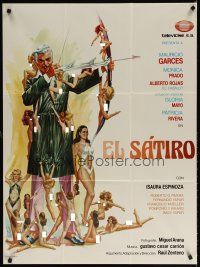 7c066 EL SATIRO Mexican poster '81 Mauricio Garces, art of archer & many sexy women!