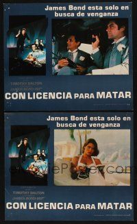7c152 LICENCE TO KILL set of 2 Mexican LCs '89 Timothy Dalton as James Bond, sexy Talisa Soto!
