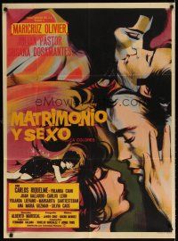 7c101 MATRIMONIO Y SEXO Mexican poster '70 Maricruz Olivier, Julian Pastor, marriage & sex!