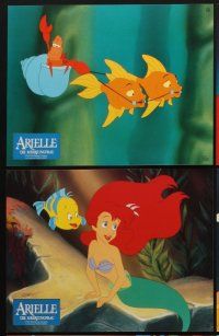 7c198 LITTLE MERMAID set of 16 German LCs '89 different images of Ariel & cast, Disney!