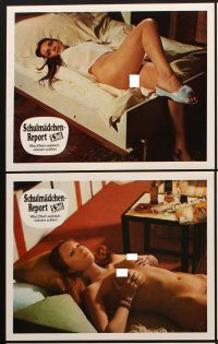 7c187 NAUGHTY FRESHMEN set of 20 German LCs '70s sexy naked Heidi Chester & Rhonda Blakely!