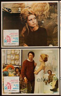 7c116 BEAR & THE DOLL 8 Mexican LCs '70 images of sexy Brigitte Bardot, Jean-Pierre Cassel!