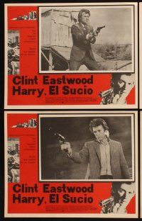 7c121 DIRTY HARRY set of 8 Mexican LCs '71 great images of Clint Eastwood, Don Siegel classic!