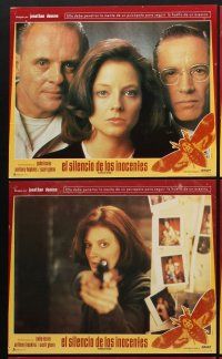 7c139 SILENCE OF THE LAMBS set of 6 Mexican LCs '91 Jodie Foster, Anthony Hopkins, Scott Glenn!