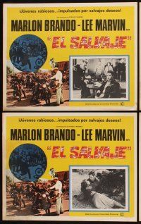 7c132 WILD ONE set of 8 Mexican LCs R70s ultimate biker Marlon Brando, Mary Murphy, Lee Marvin!