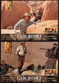 7c020 GERONIMO set of 4 Spanish LCs '93 Jason Patric, Robert Duvall, Wes Studi in title role!