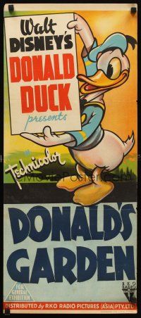 7d072 DONALD DUCK PRESENTS Aust daybill 1940s Walt Disney, RKO, Donald's Garden