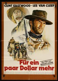 7d043 FOR A FEW DOLLARS MORE German R78 Sergio Leone, Casaro art of Eastwood & Klaus Kinski!