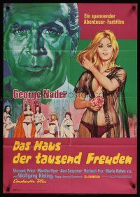 7d046 HOUSE OF 1000 DOLLS German '67 Vincent Price, Martha Hyer, traffic in human flesh!