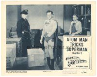 7d306 ATOM MAN VS SUPERMAN chapter 5 LC '50 fx image of Alyn in costume using his X-ray vision!