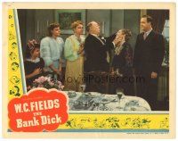 7d310 BANK DICK LC '40 Grady Sutton watches W.C. Fields with family wrecking fancy dinner!